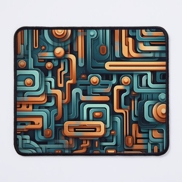 Item preview, Copper and Blue Winding Pipes - Modern and Stylish Design designed and sold by SweetWhiskers.