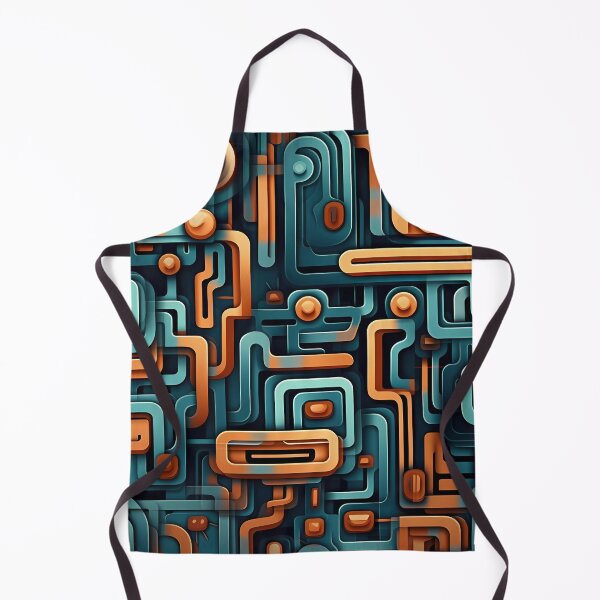 Item preview, Copper and Blue Winding Pipes - Modern and Stylish Design designed and sold by SweetWhiskers.