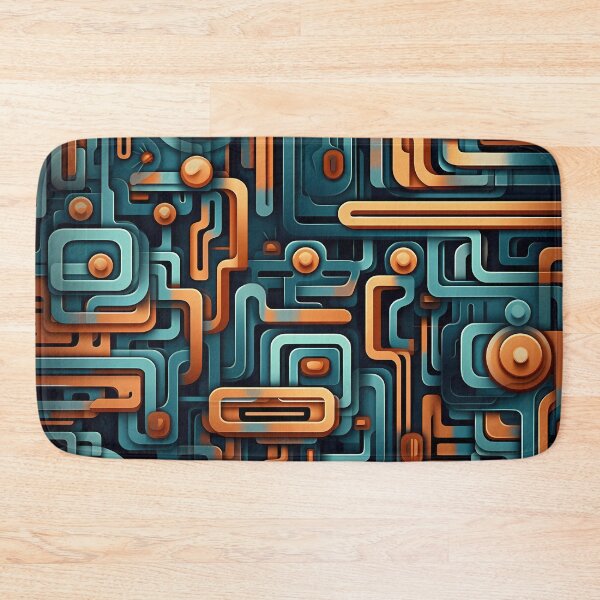 Item preview, Copper and Blue Winding Pipes - Modern and Stylish Design designed and sold by SweetWhiskers.