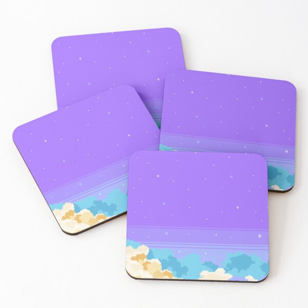 Item preview, Pixel Art Cloudy Skyline  designed and sold by DoodleDazeShop.