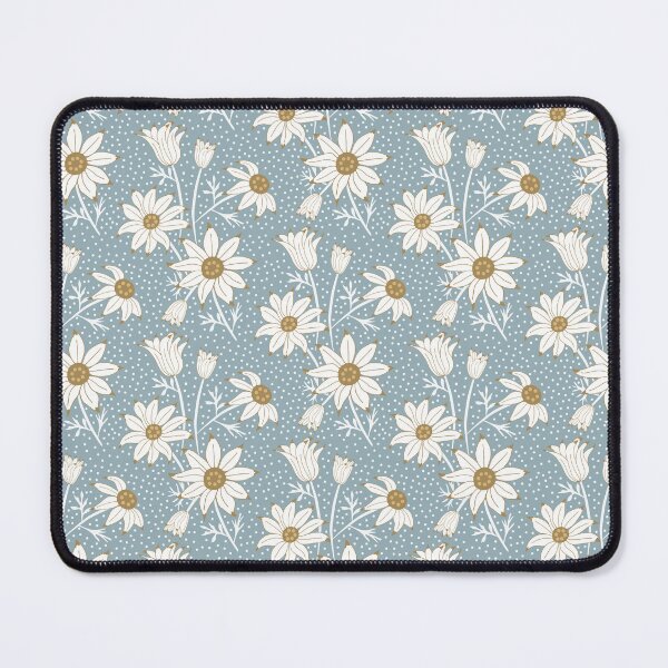 Item preview, Wedding Bridal Boho Flannel Flowers in colors blue and wheat designed and sold by Stephanie J Lewis.
