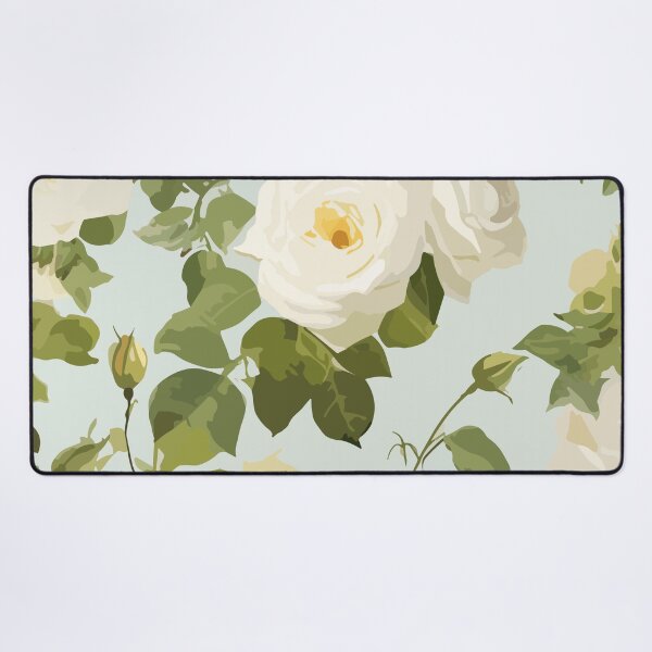Item preview, White Roses on Blue designed and sold by VickiVybesArt.