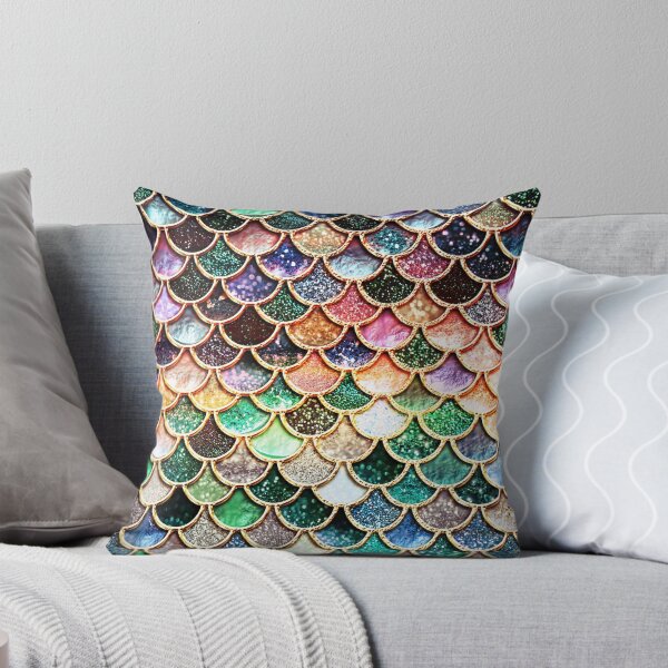 Item preview, Copper Green Gold and Pink Sparkle Faux Glitter Mermaid Scales designed and sold by UtArt.