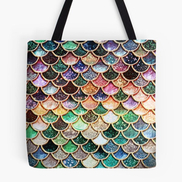 Item preview, Copper Green Gold and Pink Sparkle Faux Glitter Mermaid Scales designed and sold by UtArt.