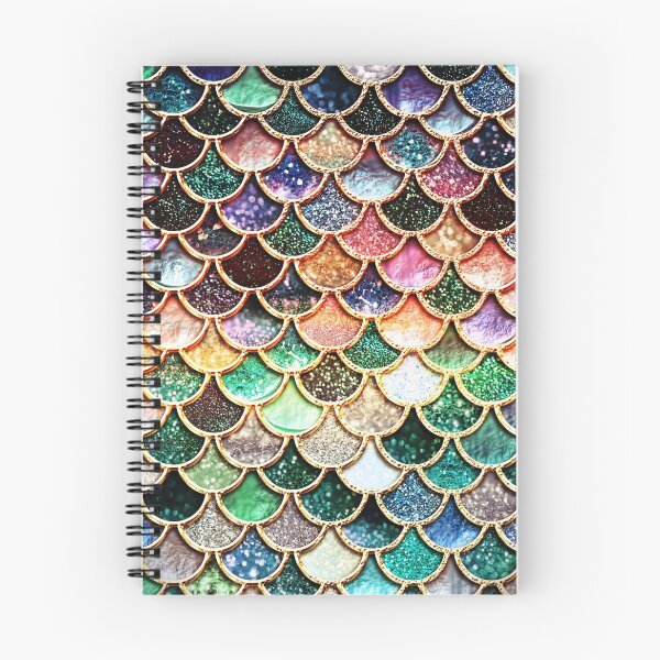Item preview, Copper Green Gold and Pink Sparkle Faux Glitter Mermaid Scales designed and sold by UtArt.