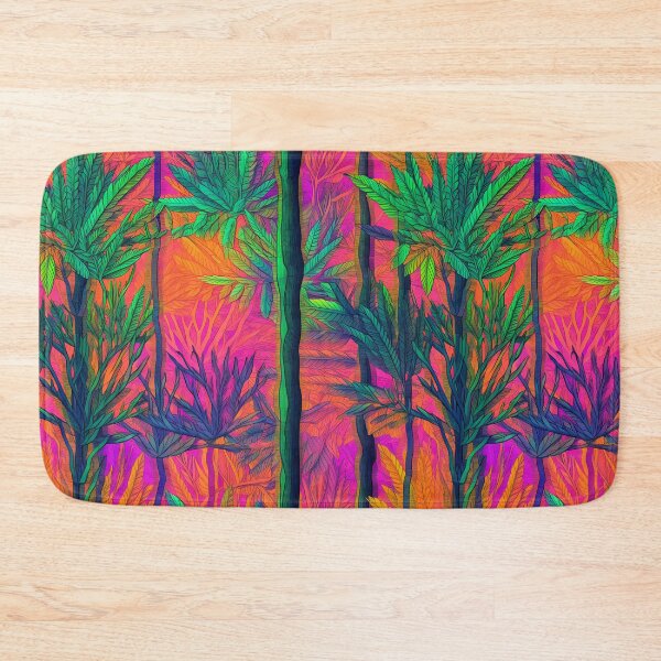 Item preview, Psychedelic Oasis: Colorful Palm Trees in Vibrant Hues - Tropical Paradise Art designed and sold by TileTango.