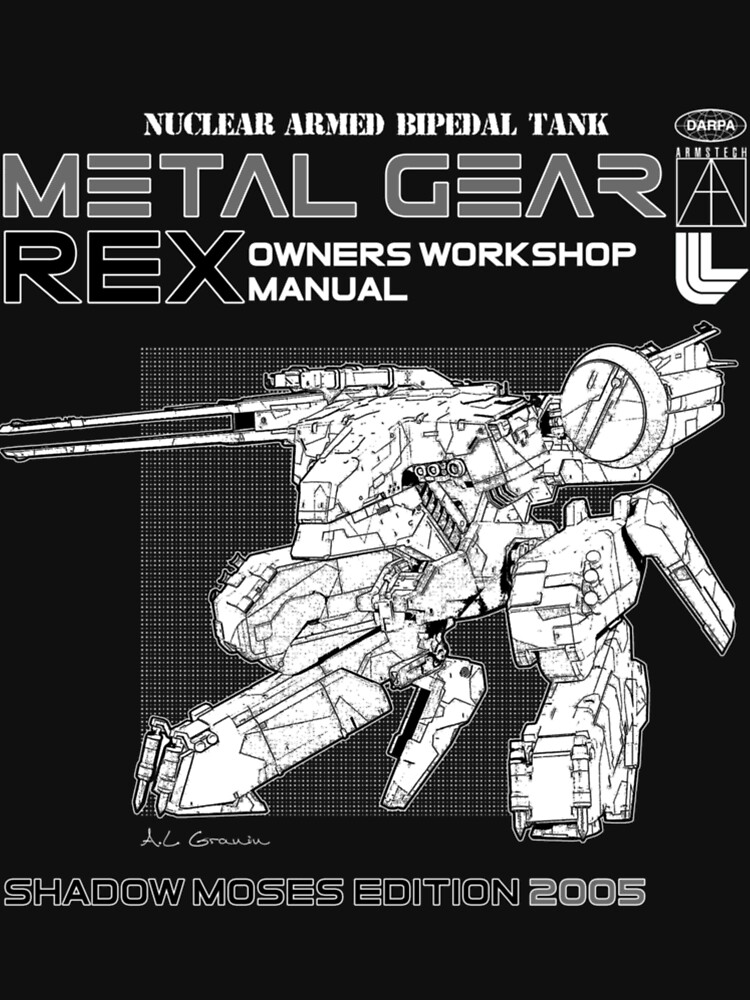 Thumbnail 7 of 7, Classic T-Shirt, Metal Gear Rex Manual designed and sold by sanyuantonio.