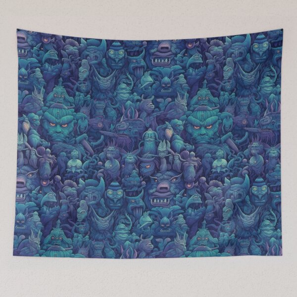 Item preview, Enchanted Forest: Blue Entities, Mythical Creatures, Totems, and Woodland Creatures - Mystical Nature Art designed and sold by TileTango.