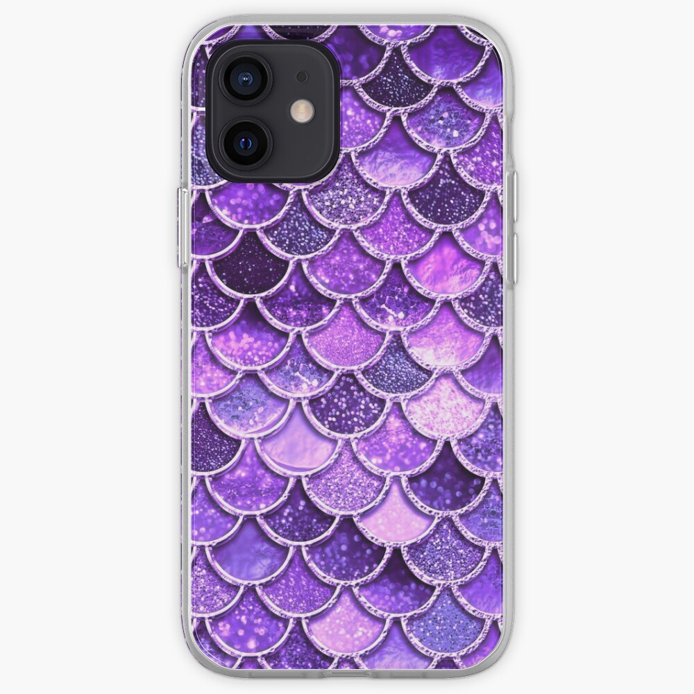 Ultra Violet Sparkle Faux Glitter Mermaid Scales iPhone Case & Cover