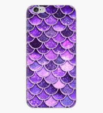 Ultra Violet Sparkle Faux Glitter Mermaid Scales iPhone Case