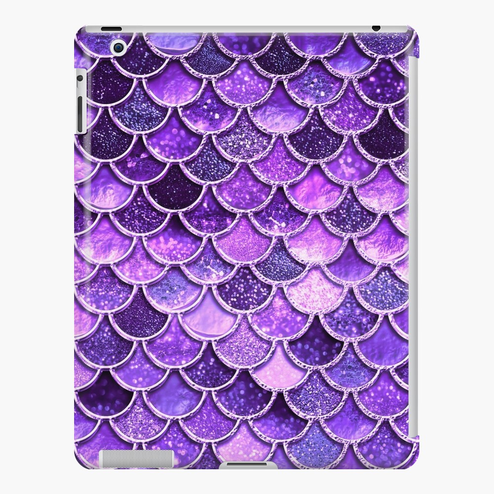 Ultra Violet Sparkle Faux Glitter Mermaid Scales iPad Case & Skin