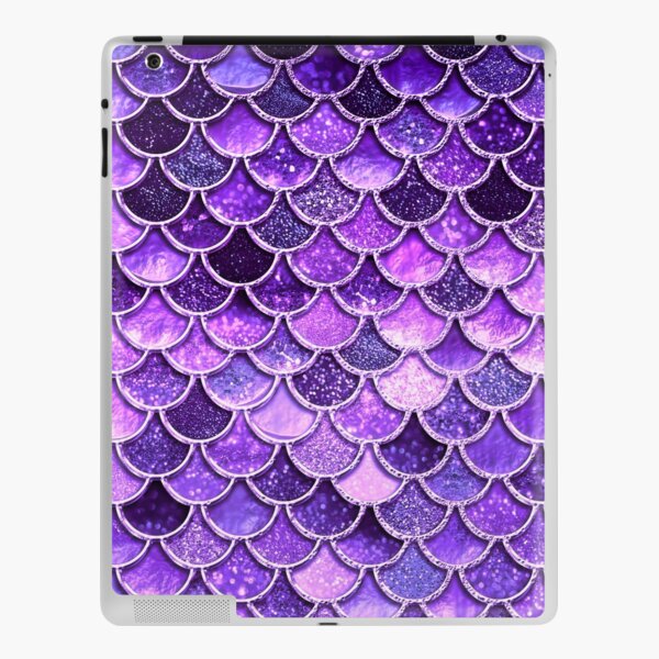 Ultra Violet Sparkle Faux Glitter Mermaid Scales iPad Skin