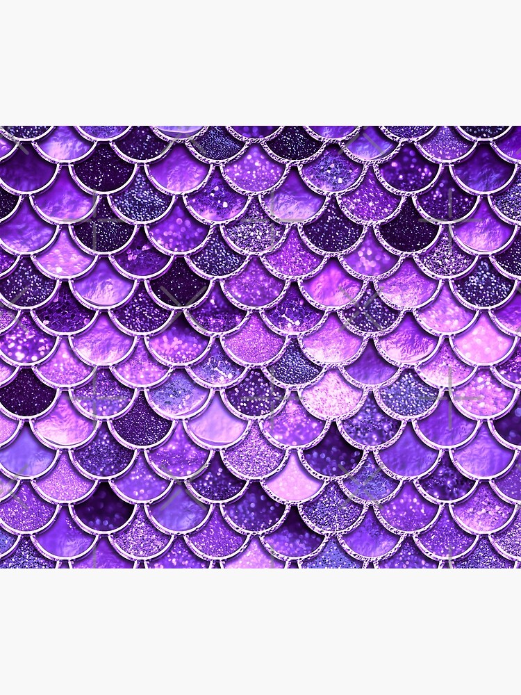 Ultra Violet Sparkle Faux Glitter Mermaid Scales by UtArt