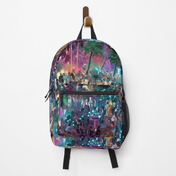 Item preview, Electric Vibes: Neon Beach Music Festival Scene - Party in Paradise! designed and sold by TileTango.
