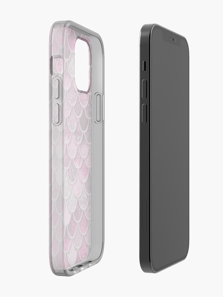 Alternate view of Pink Purple Magenta Sparkle Faux Glitter Mermaid Scales iPhone Case & Cover