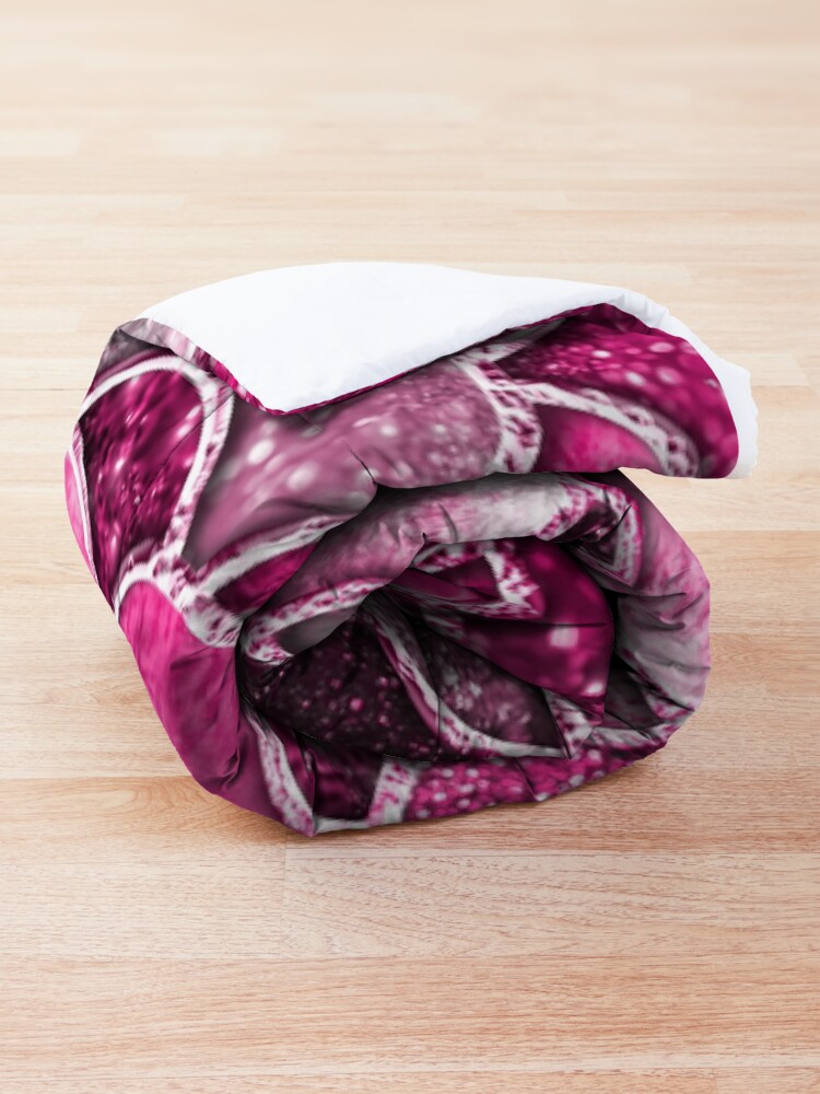 Alternate view of Pink Purple Magenta Sparkle Faux Glitter Mermaid Scales Comforter