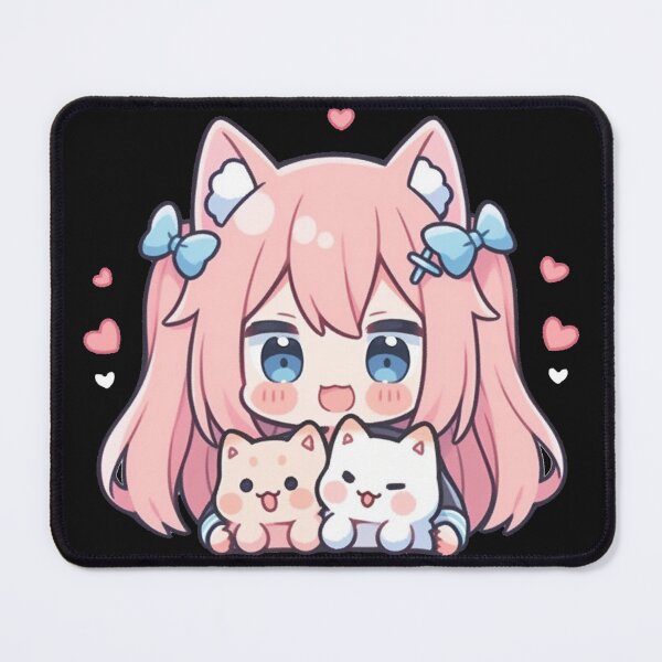 Item preview, Cute Kitsune Girl with Pets designed and sold by ScarletClover.