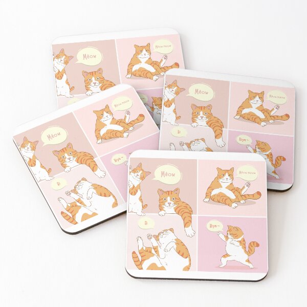 Item preview, Four Funny Meme Cat designed and sold by odouriart.