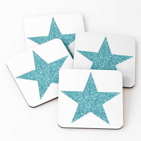 Item preview, turquoise glitter star designed and sold by mtayzart.