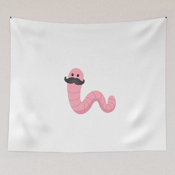 Item preview, Worm with a mustache designed and sold by GamersLands.