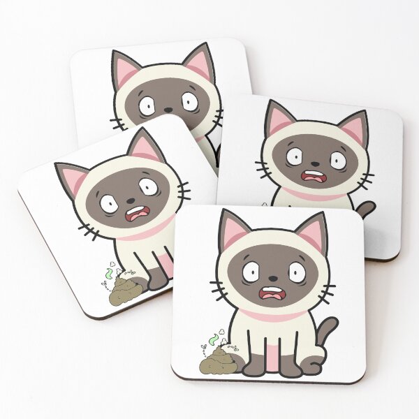 Item preview, Cute siamese cat smells stinky poo designed and sold by Pet Station.