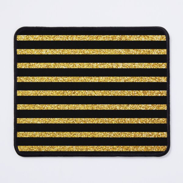 Item preview, Art Deco (Faux) Glitter-Gold Color Horizontal Lines on Black Pattern designed and sold by DEC02.