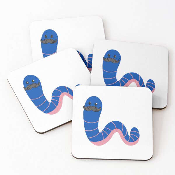 Item preview, Worm with a mustache designed and sold by GamersLands.