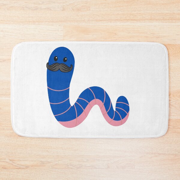 Item preview, Worm with a mustache designed and sold by GamersLands.