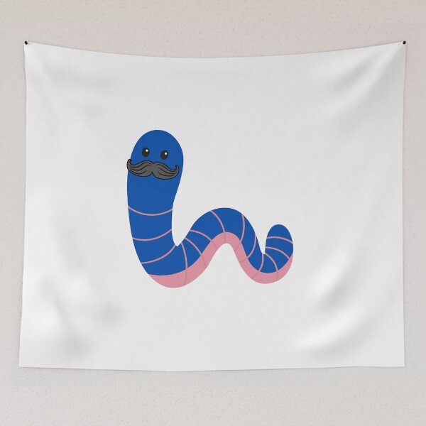 Item preview, Worm with a mustache designed and sold by GamersLands.