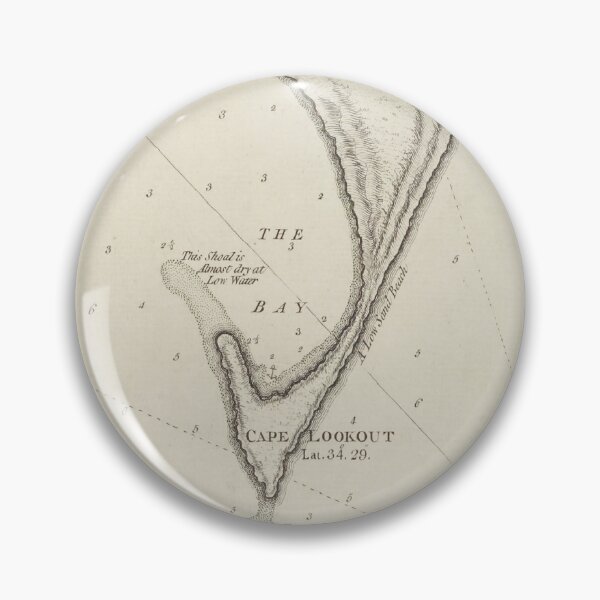 Item preview, Vintage Cape Lookout NC Map (1756) designed and sold by BravuraMedia.