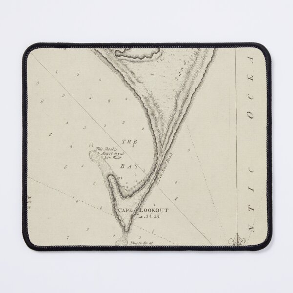 Item preview, Vintage Cape Lookout NC Map (1756) designed and sold by BravuraMedia.