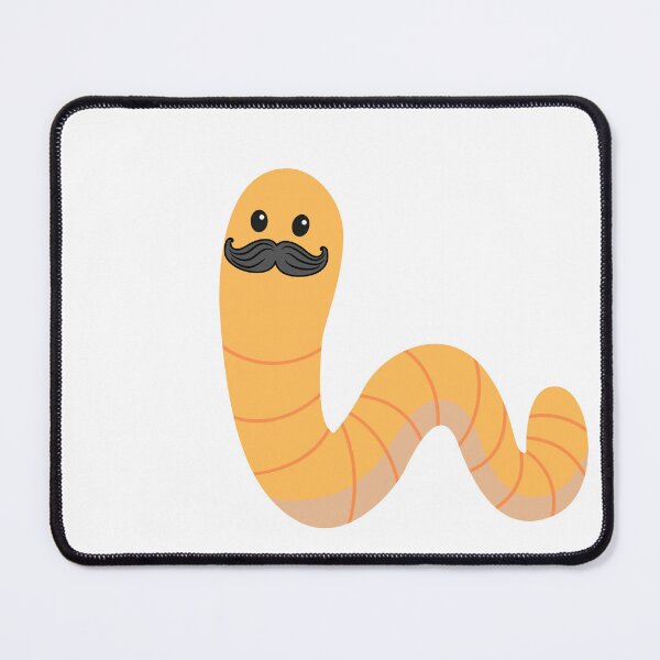 Item preview, Worm with a mustache designed and sold by GamersLands.