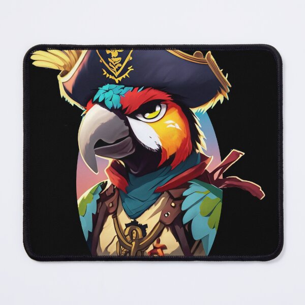 Item preview, Feathered Officer: illustration of a pirate parrot designed and sold by czarnyfeniks.