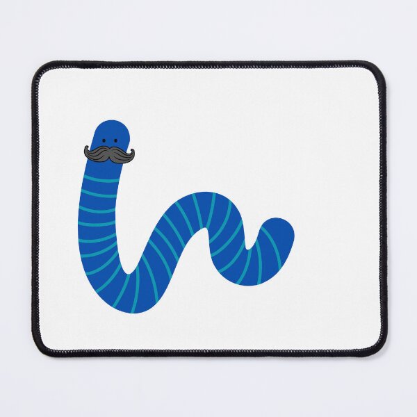 Item preview, Worm with a mustache designed and sold by GamersLands.