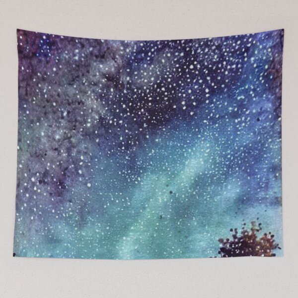 Item preview, Nocturnal Symphony - Starry Night Sky in New Hampshire Art Print designed and sold by Dubage603.