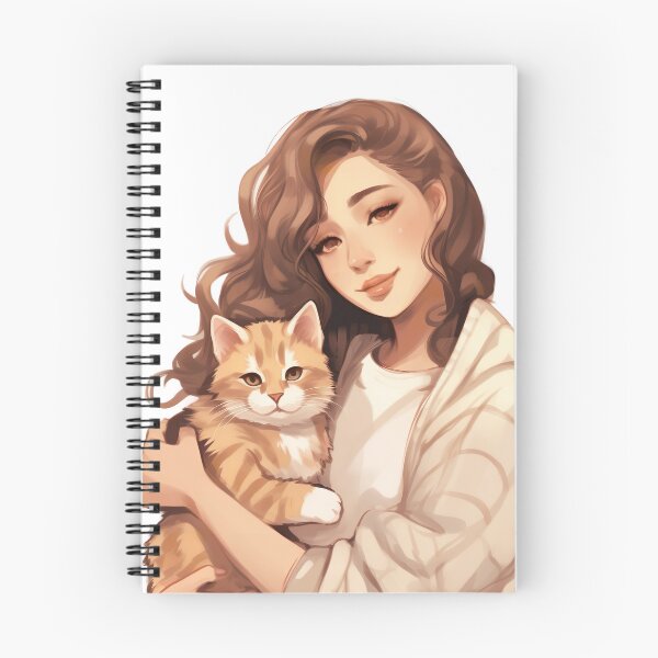 Aperçu de l'œuvre Juste une fille et son chat | Perspective MT créée et vendue par mtperspective.