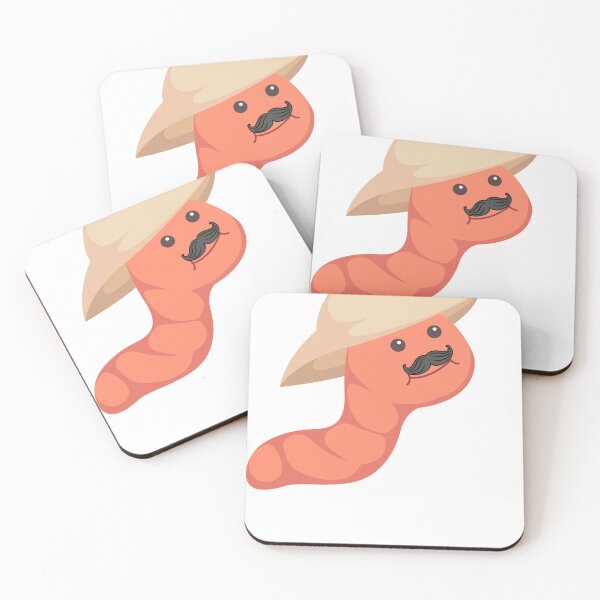 Item preview, Worm with a mustache designed and sold by GamersLands.