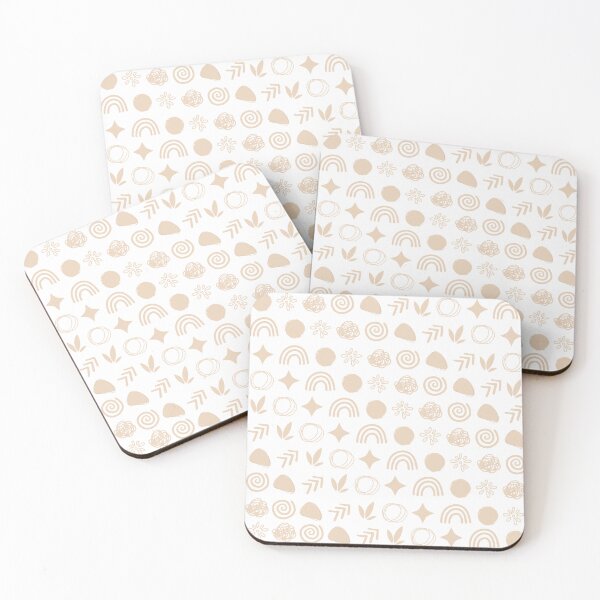 Item preview, Beige Pastel Random Shapes Pattern (ver. 1) designed and sold by beegg.
