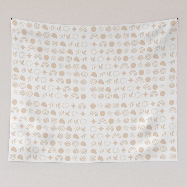 Item preview, Beige Pastel Random Shapes Pattern (ver. 1) designed and sold by beegg.