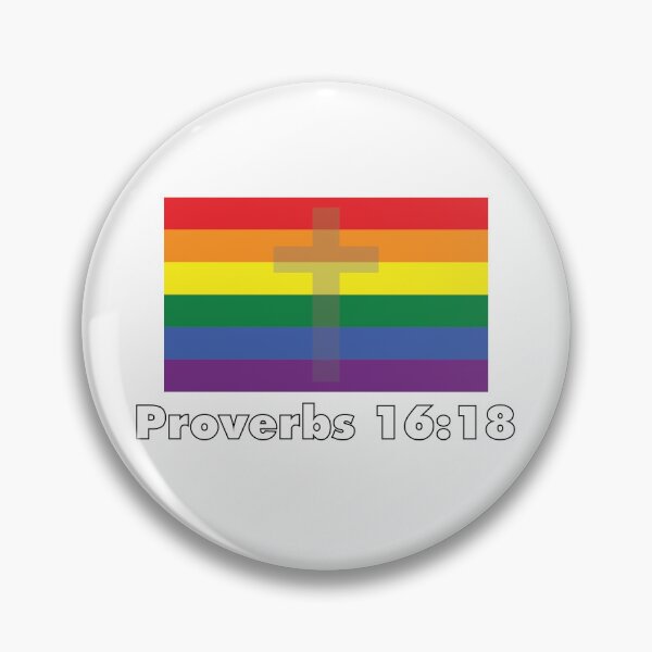 Item preview, God's Rainbow Flag - Proverbs 16:18 designed and sold by C4--.