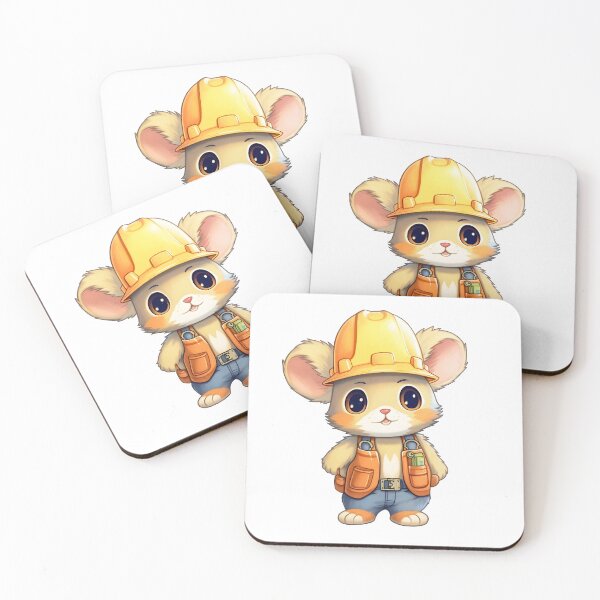 Item preview, Cute Mouse Construction Worker designed and sold by mvnchkinz.