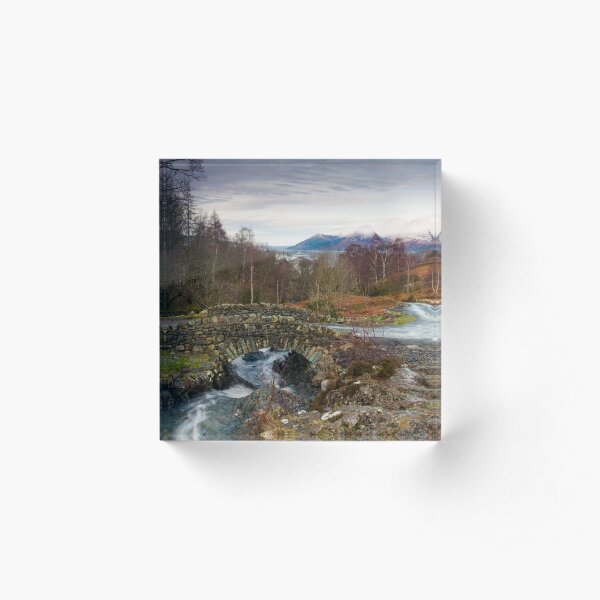 Ashness Bridge, Keswick, Lake District Acrylic Block