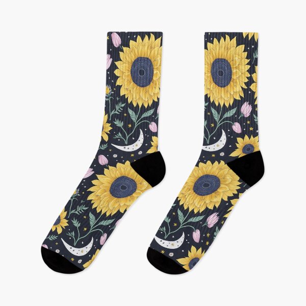 Item preview, Sunflower Pattern Moon Floral Leaves designed and sold by Shaymalily.