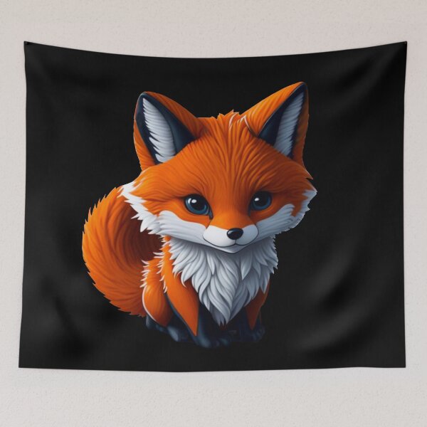 Item preview, Cute Fluffy Fox designed and sold by Lady-Lilac.