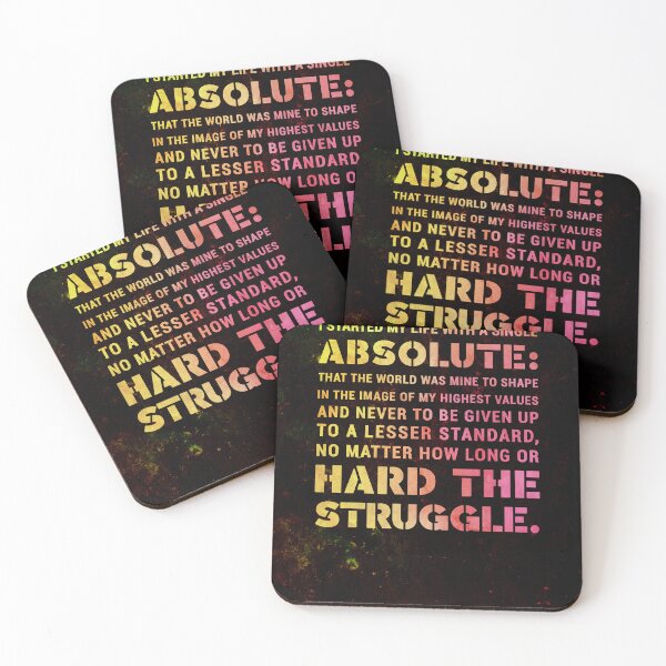 Item preview, I started my life with a single absolute - Ayn Rand - Atlas Shrugged Quote 03 - Typographic Print designed and sold by Studio Grafiikka.