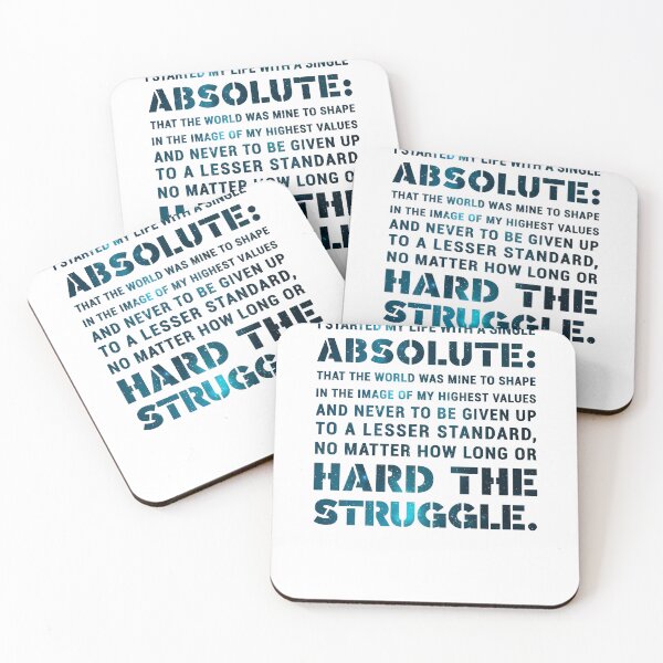 Item preview, I started my life with a single absolute - Ayn Rand - Atlas Shrugged Quote 02 - Typographic Print designed and sold by Studio Grafiikka.