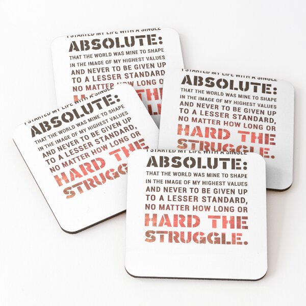 Item preview, I started my life with a single absolute - Ayn Rand - Atlas Shrugged Quote 04 - Typographic Print designed and sold by Studio Grafiikka.