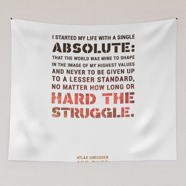 Item preview, I started my life with a single absolute - Ayn Rand - Atlas Shrugged Quote 04 - Typographic Print designed and sold by Studio Grafiikka.