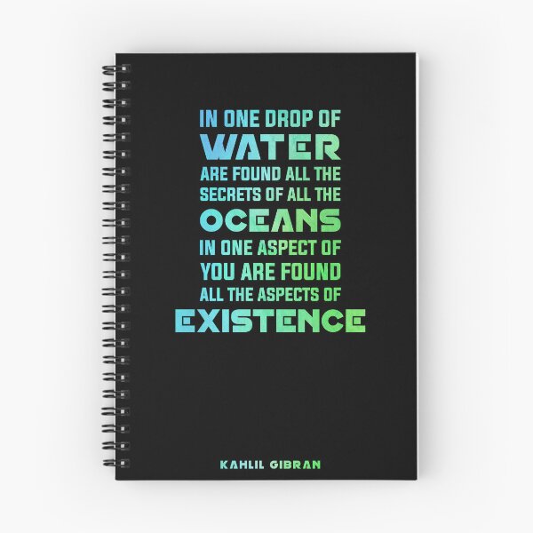 Item preview, One drop of water 01 - Kahlil Gibran Quote - Typographic Print designed and sold by Studio Grafiikka.