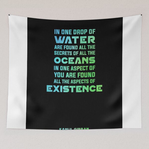 Item preview, One drop of water 01 - Kahlil Gibran Quote - Typographic Print designed and sold by Studio Grafiikka.